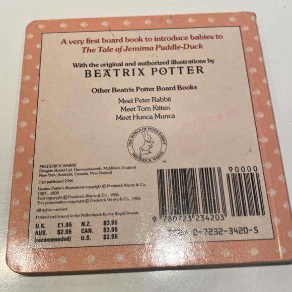 Vintage 1987 Set of 4 Beatrix Potter Board Books - Picture 6 of 14